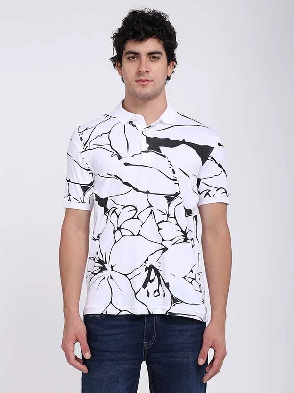 Men Printed Polo T-Shirt