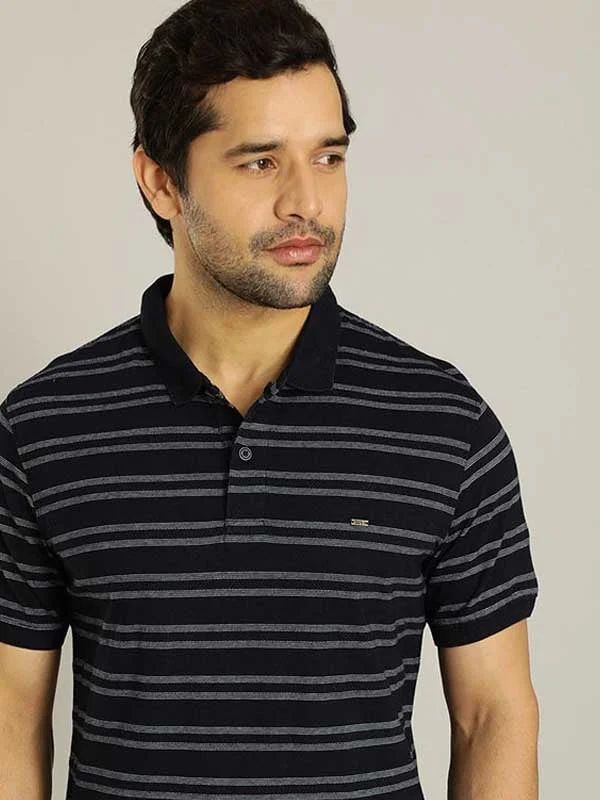 Men Striped Polo T-Shirt