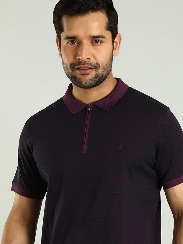 Men Striped Polo T-Shirt