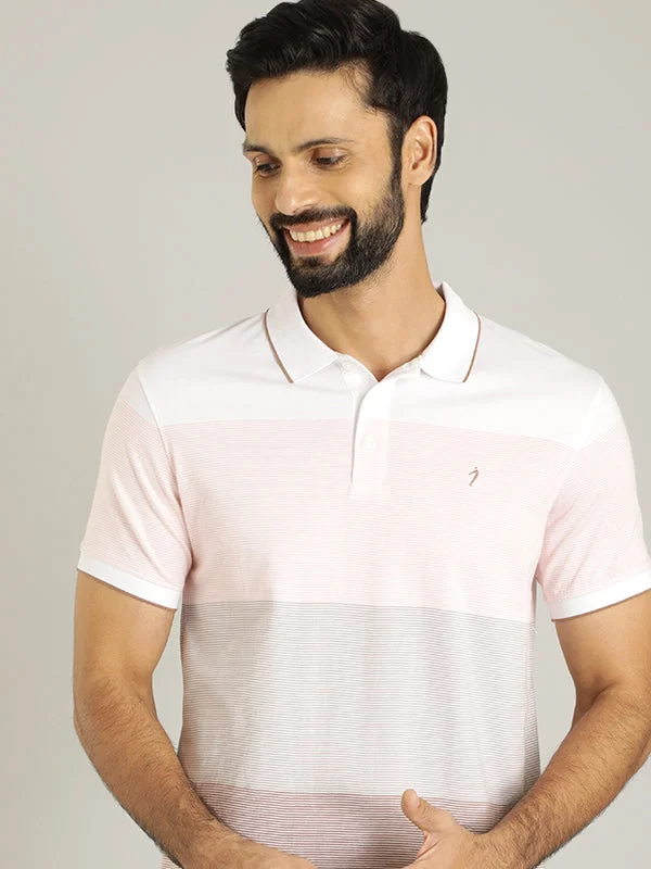 Men Striped Polo T-Shirt