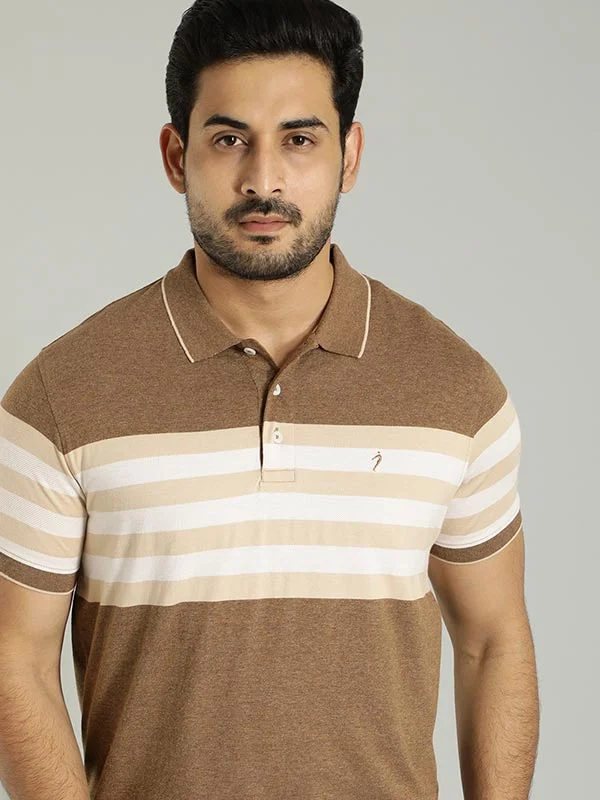 Men Striped Polo T-Shirt