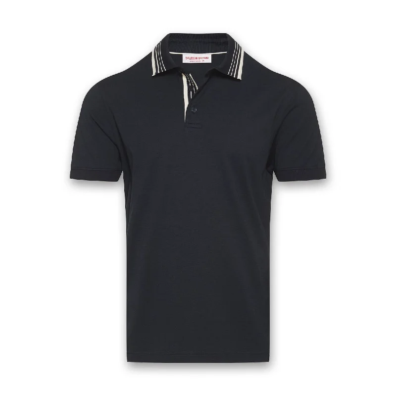 Orlebar Brown - Dominic Stripe Polo in Night Iris