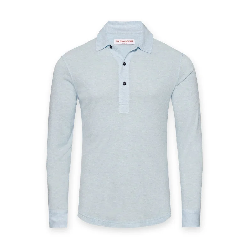 Orlebar Brown - Sebastian Cashmere Polo in Clear Sky