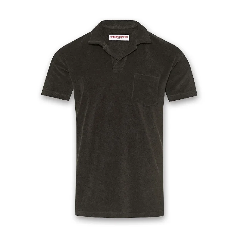 Orlebar Brown - Terry Towelling Polo in Smoked Tea