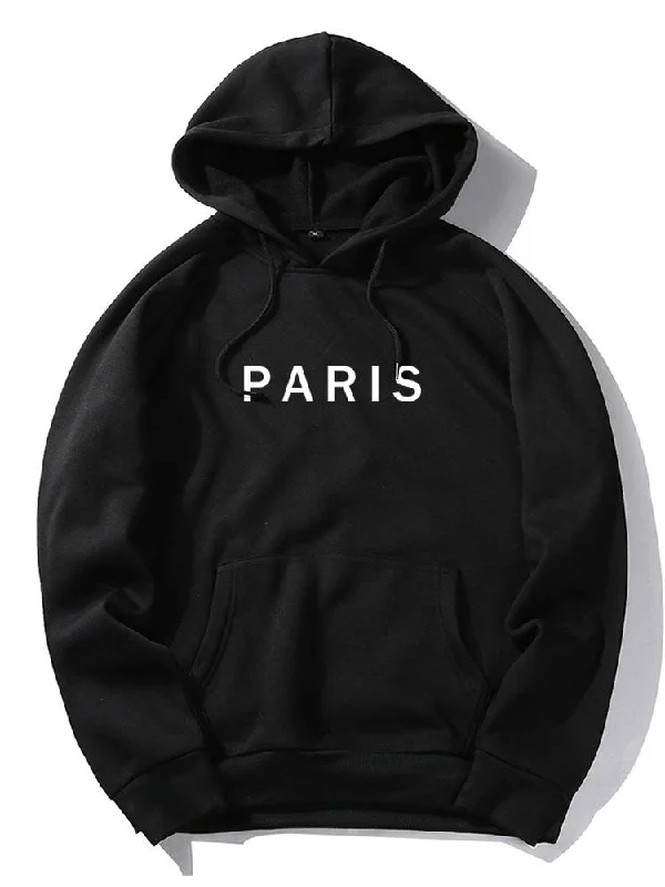 Paris Print Raglan Hoodie