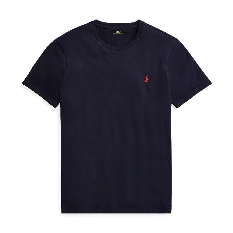 Ralph Lauren - Custom Slim Fit Jersey Crewneck T-Shirt in Navy