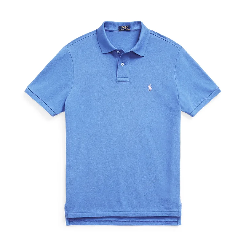 Ralph Lauren - Custom Slim Fit Mesh Polo Shirt in Blue