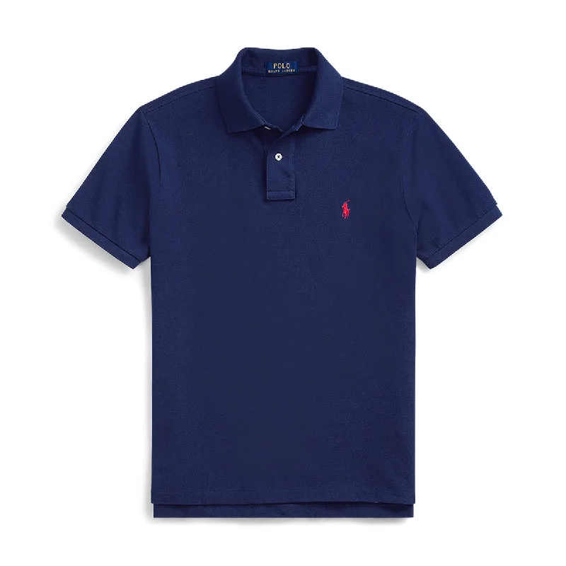 Ralph Lauren - Custom Slim Fit Mesh Polo Shirt in Navy