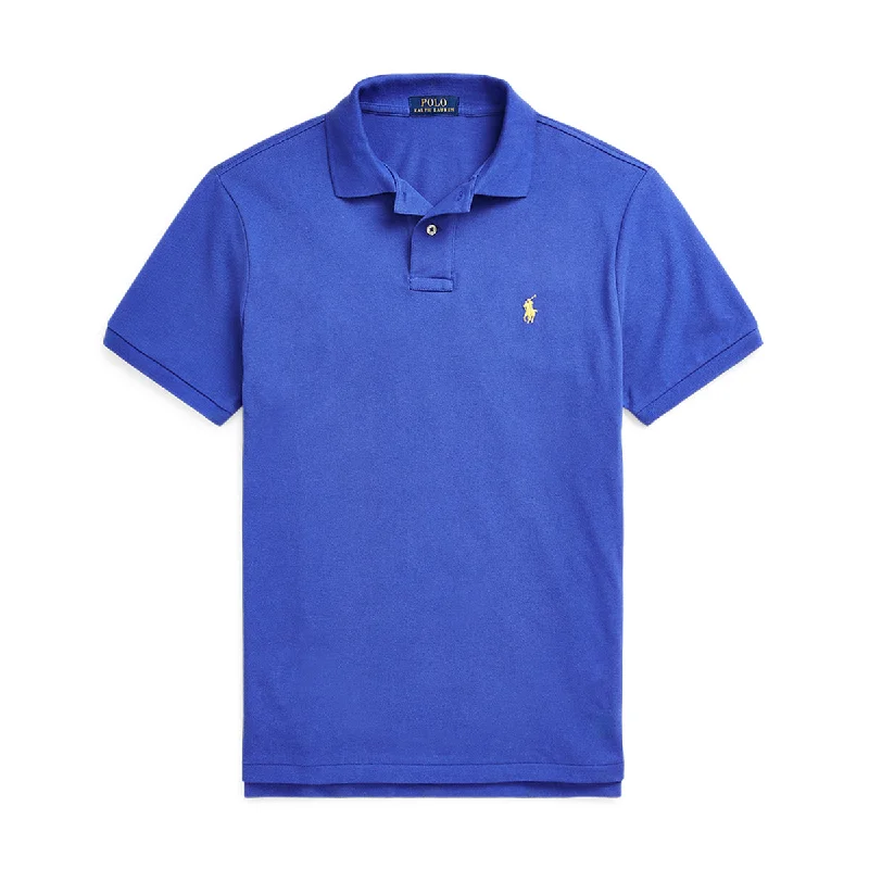 Ralph Lauren - Custom Slim Fit Mesh Polo Shirt in Royal Blue