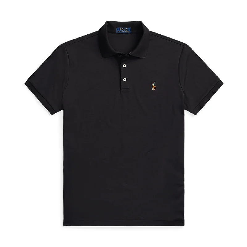 Ralph Lauren - Custom Slim Fit Soft Cotton Polo Shirt in Black