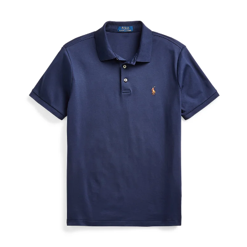 Ralph Lauren - Custom Slim Fit Soft Cotton Polo Shirt in Navy