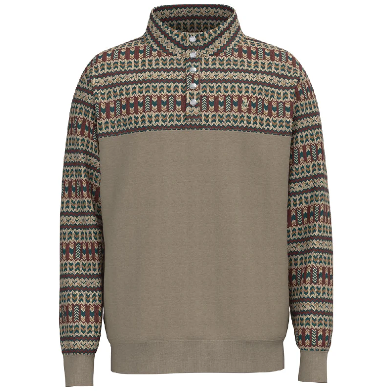 "Stevie" Cream w/Brown Aztec  Pullover