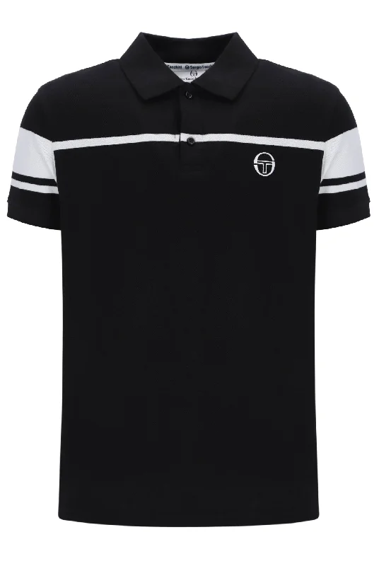 SERGIO TACCHINI HEATH POLO  - STM21151- 002-BLACK/WHITE