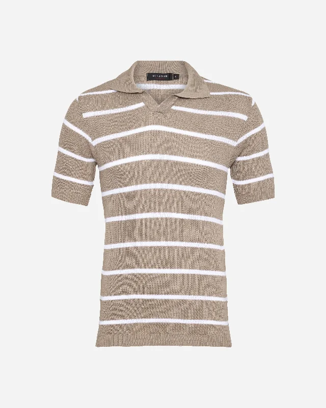 Stripe Knitted Polo