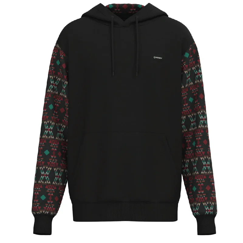 "Summit" Black w/Multi Color Aztec Hoody