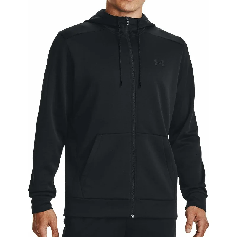 Under Armour Fleece Full Zip Mens Training Hoody - Black