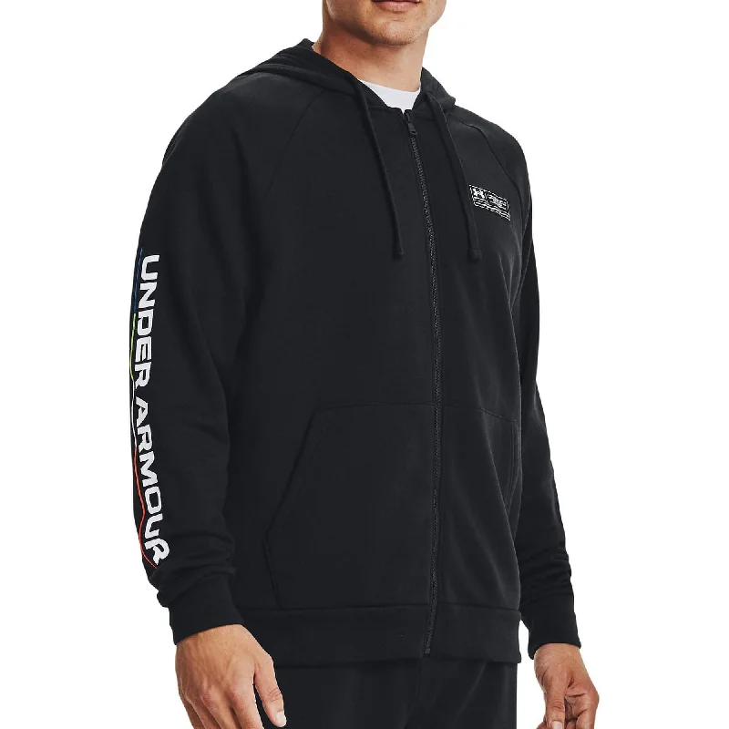 Under Armour Rival Fleece Chroma Full Zip Mens Training Hoody - Black